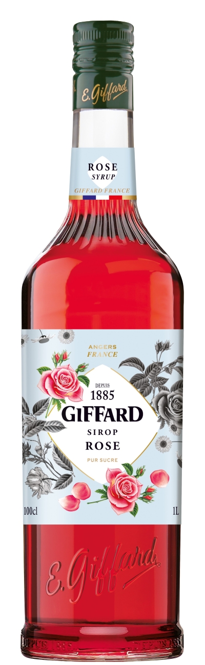 packshot GIFFARD Rose Syrup 1,00 ltr